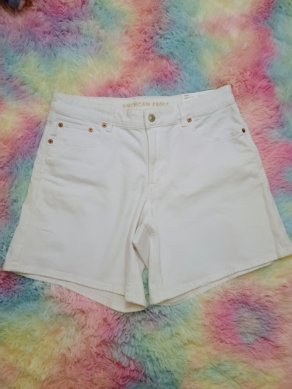 American Eagle Outfitters White Women's Lowrise Denim Shorts